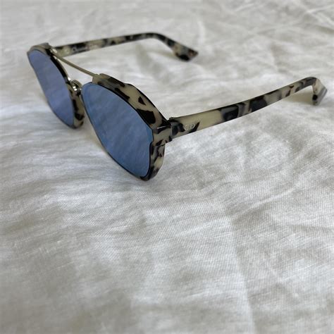 Christian Dior Abstract Sunglasses blue mirror lens 